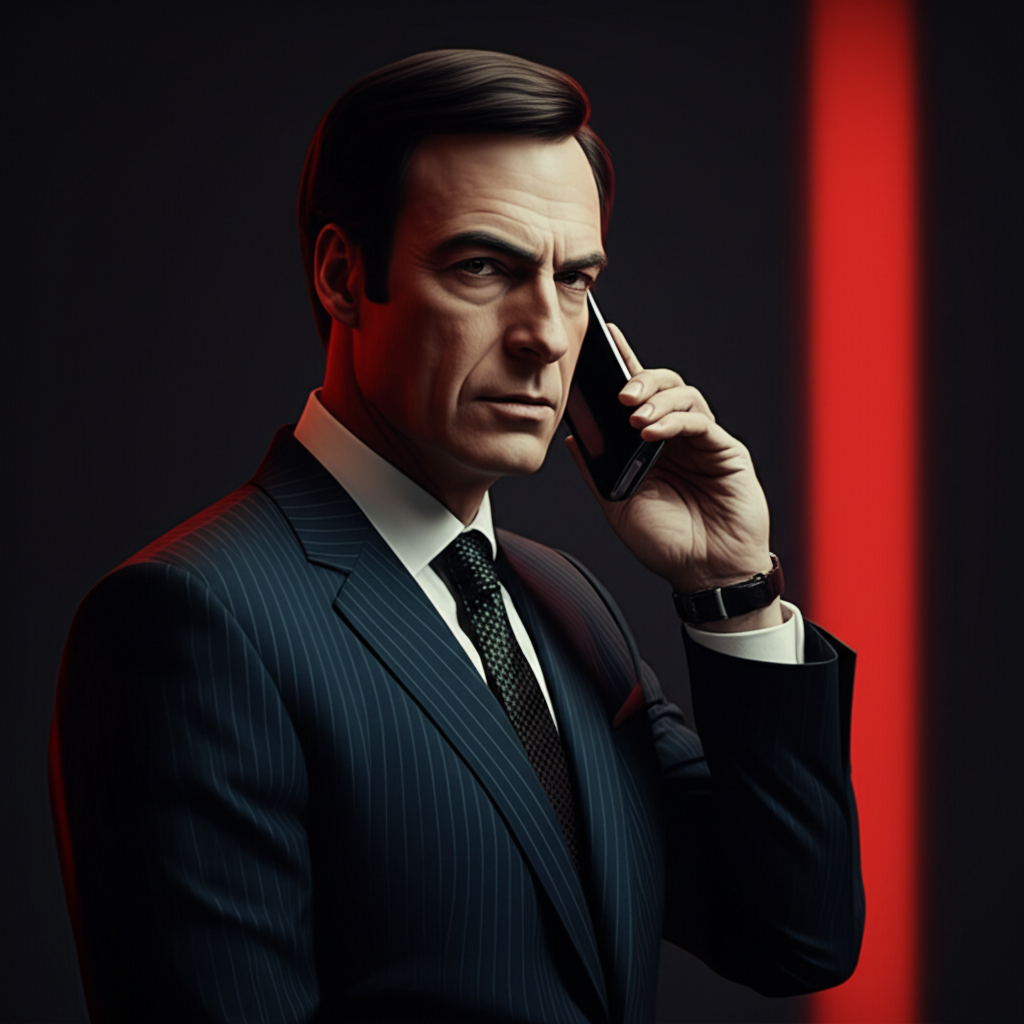 Lawyer on phone